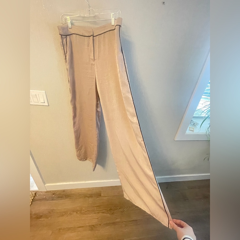 Wide leg dress pants in blush